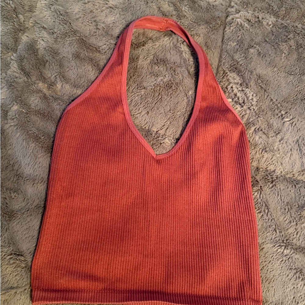 Urban outfitters Halter Tank Top - Rust Red
